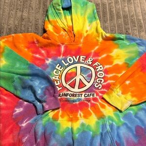 Vintage Rainforest Cafe Tie-Dye Hoodie